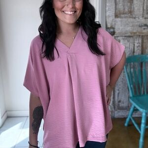 New Zenana Oversized Woven Top